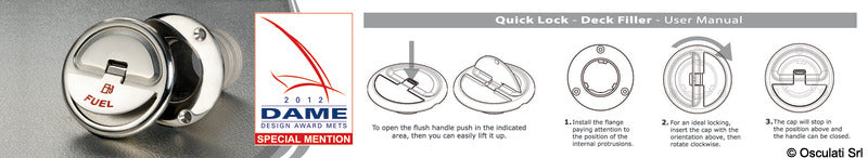 Osculati Tappo imbarco Quick Lock Diesel mm 38 20.366.06