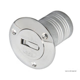 Tapa de lavabo empotrada de latón cromado con apertura abatible Osculati 20.367.00