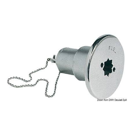 Osculati Tankdeckel aus mikrogegossenem Edelstahl AISI 316, hochglanzpoliert, geringer Überstand 20.450.01