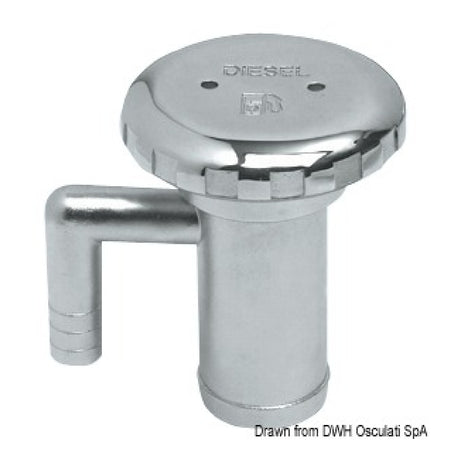 Osculati Mirror-polished AISI 316 stainless steel fuel filler cap with vent 20.565.01