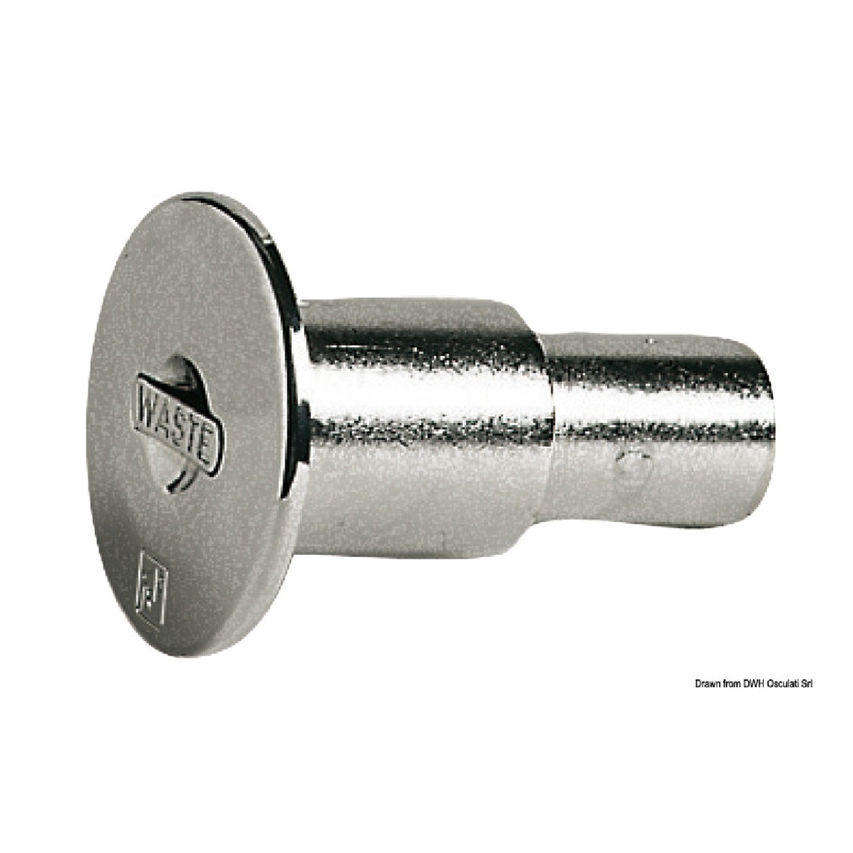 Osculati Verchromte Messing-Bündigkappe mit Neigung 20.667.08