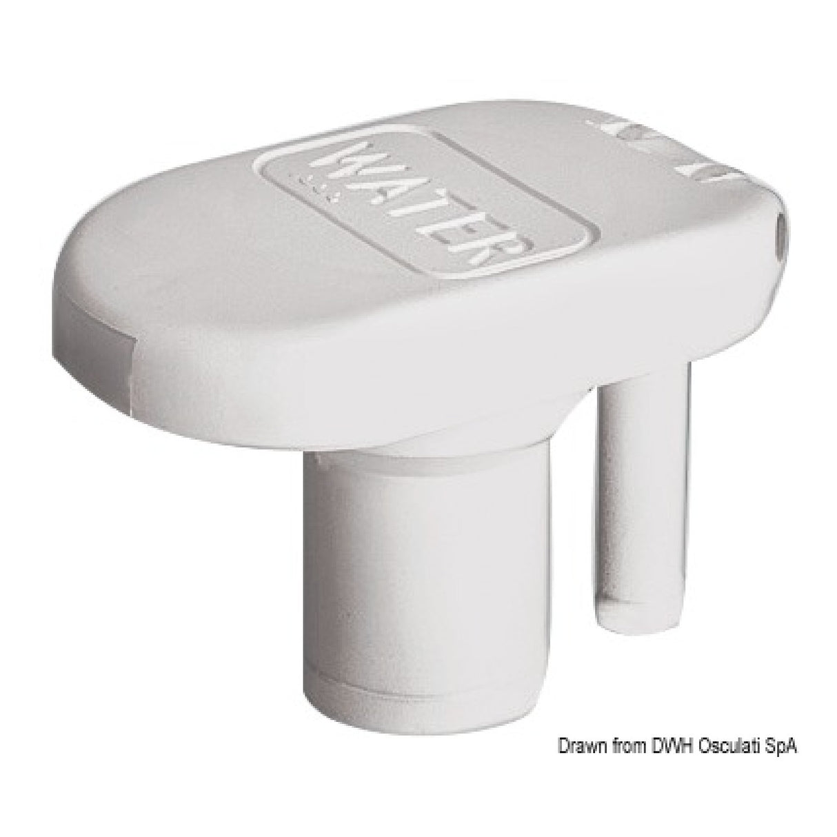 Osculati Nylon deck filler with built-in vent, snap opening 20.670.01