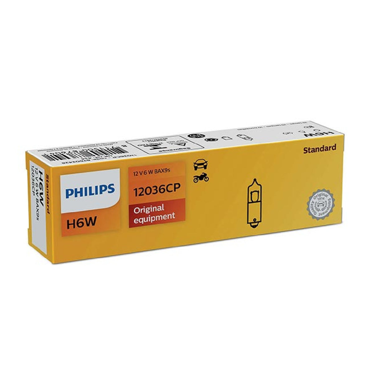 Bombilla de repuesto Philips H6 - 12 V 6 W BAX9s