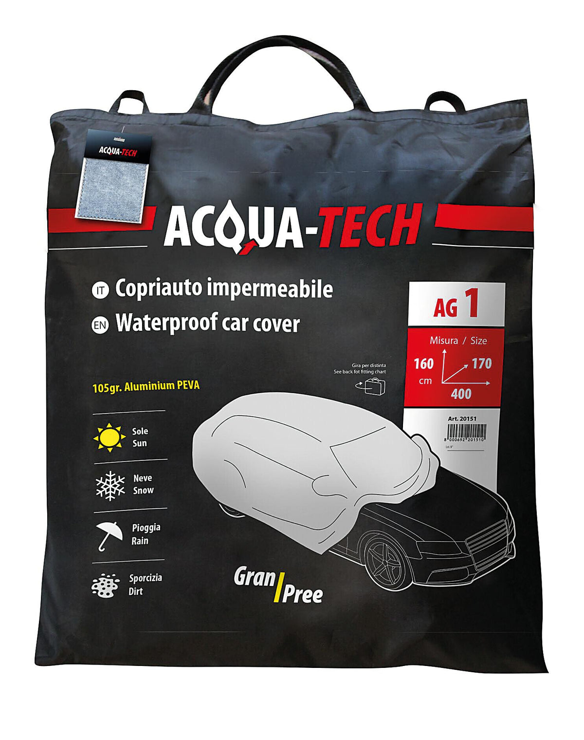 Lampa Gran-Pree Acqua-Tech Copriauto Impermeabile AG-1 400x170x160 cm