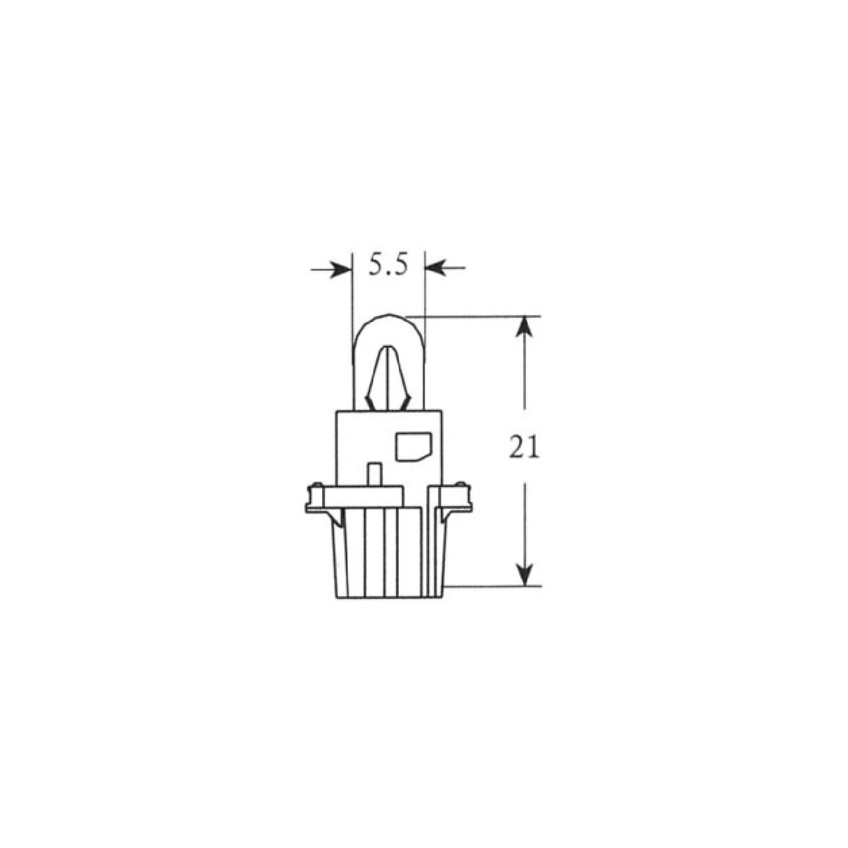 Hert Lampadina di ricambio 12V-1,2W DASHBOARD