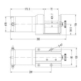 Trem Arganello elettrico per alaggio Cavo d. 4 mm x 8 mt.