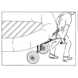 Trem Carrello anteriore per trasporto battelli pneumatici Ruote d. mm 360