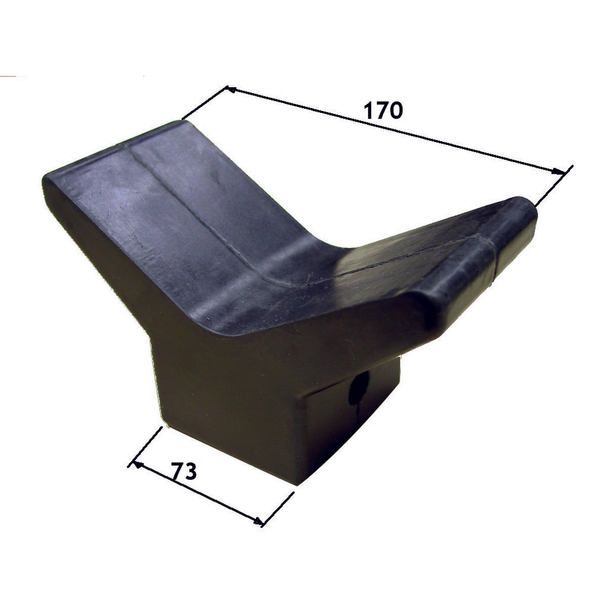 Trem Supporto in PVC Foro diametro mm 14 Foro diametro mm 14 dimensioni- mm 73