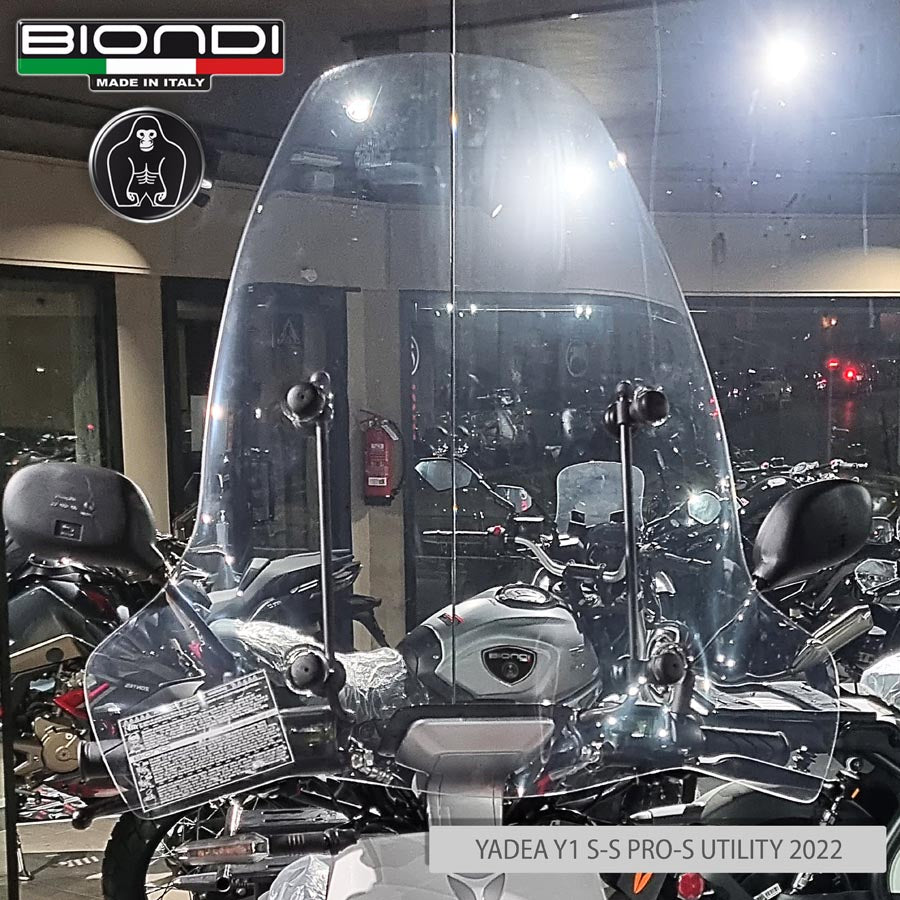 Biondi Parabrezza Mod. Z Trasparente NIU N-Carco Elettrico 2019 con Attacchi
