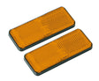 Lampa Euro-Norm, catarifrangenti rettangolari - 90x35 mm - Arancio 20541
