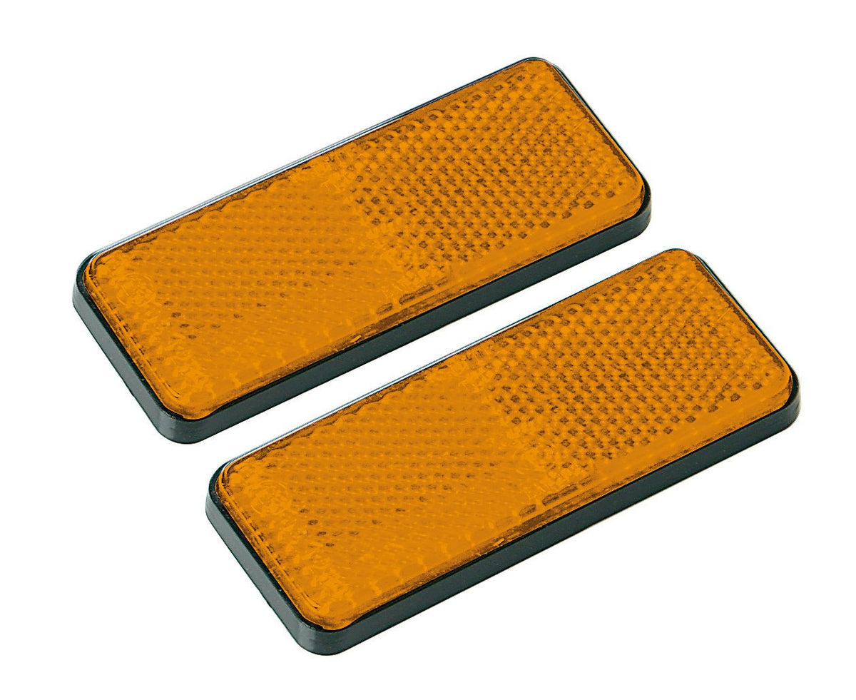 Lampa Euro-Norm, catarifrangenti rettangolari - 90x35 mm - Arancio 20541