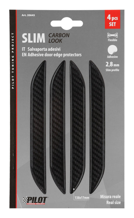 Pilot Slim, set 4 salvaporta adesivi - Carbon Look