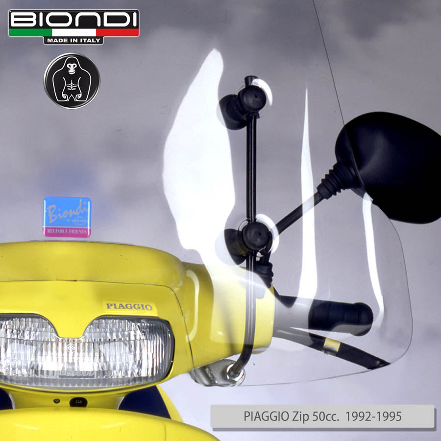 Biondi Parabrezza Club Piaggio Zip 2000 50/125/150 cc 2002-2004 con Attacchi