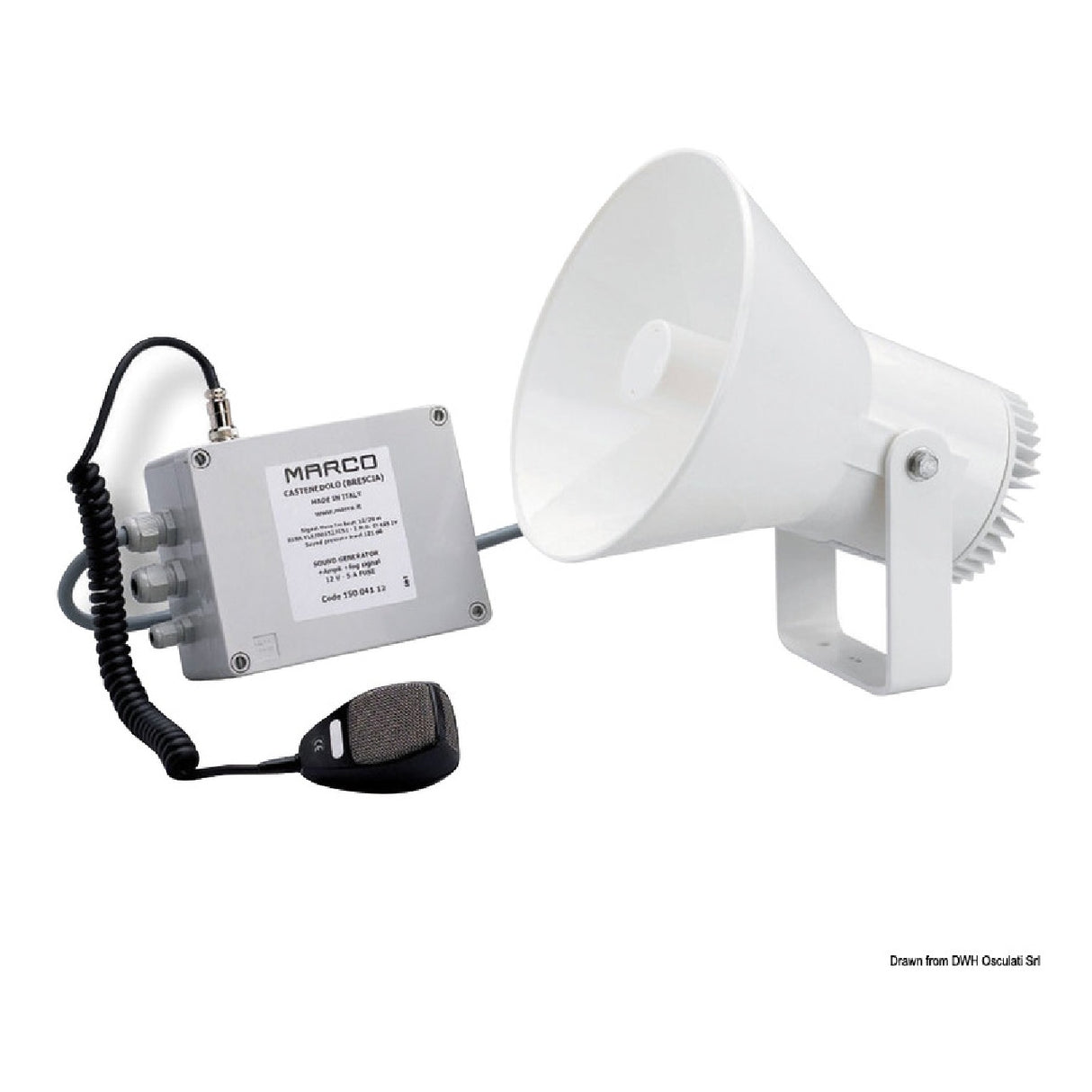 Marco Electronic Trumpet with amplifier for boats from 12 to 20 meters