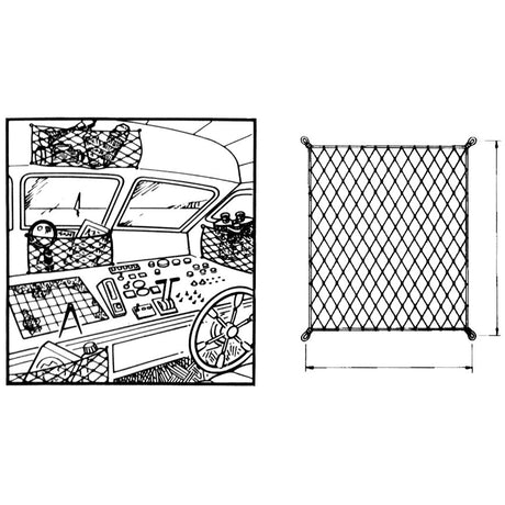 Trem Rectangular elastic net for storing objects