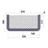 Trem Black storage net dimensions mm 184x374