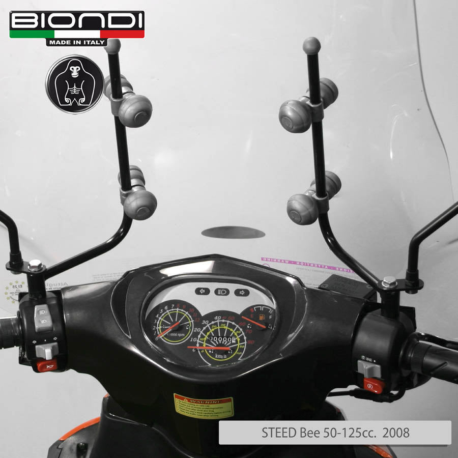 Biondi Parabrezza Pro STEED Bee 50/125 cc 2008 con Kit Attacchi