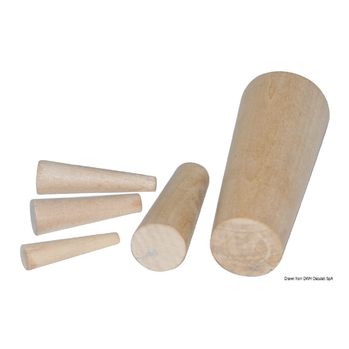 Juego de conos de madera para tapones de fugas de emergencia Osculati 22.803.80