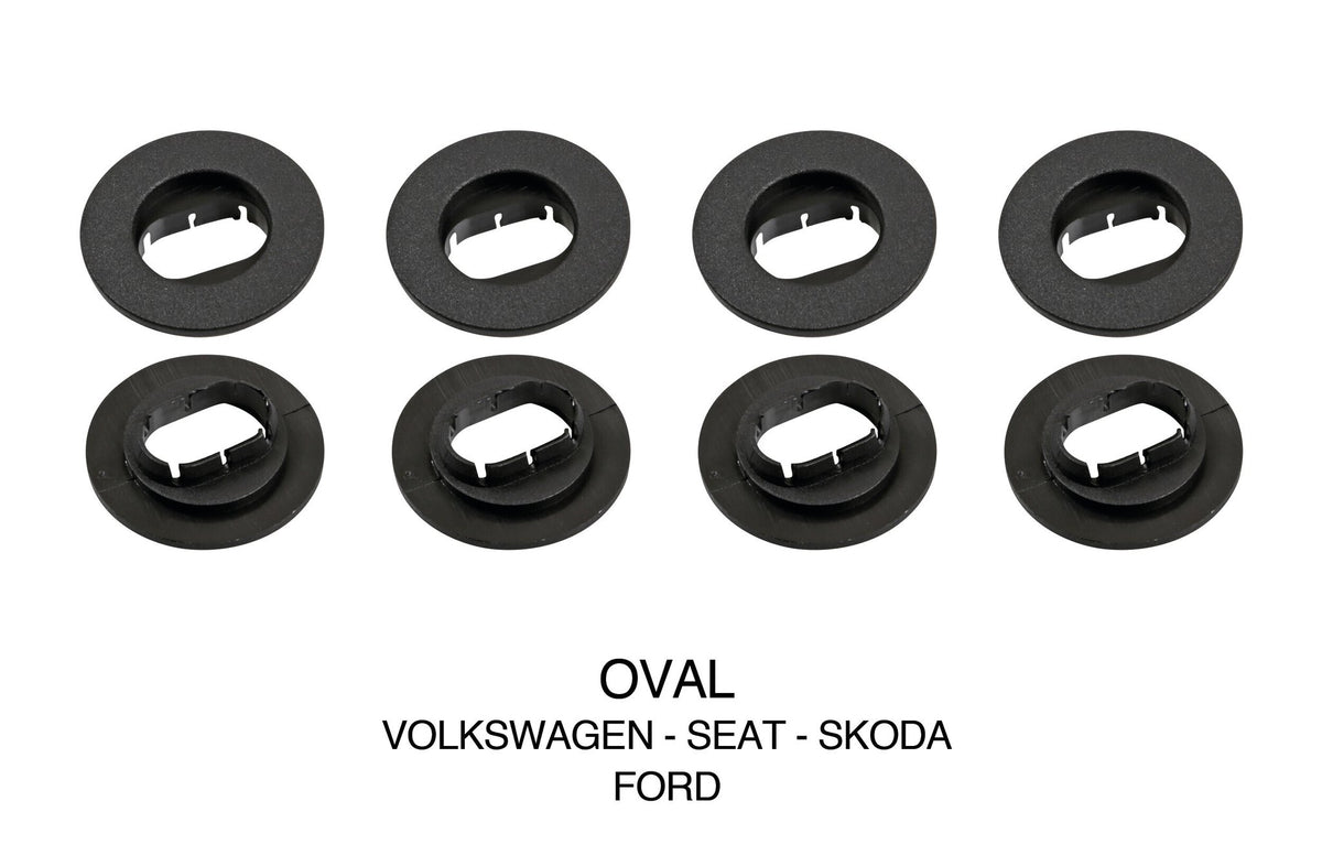 Lampa Set 4 Clip Fissaggio Tappeti Ovale - Volkswagen, Seat, Skoda, Ford
