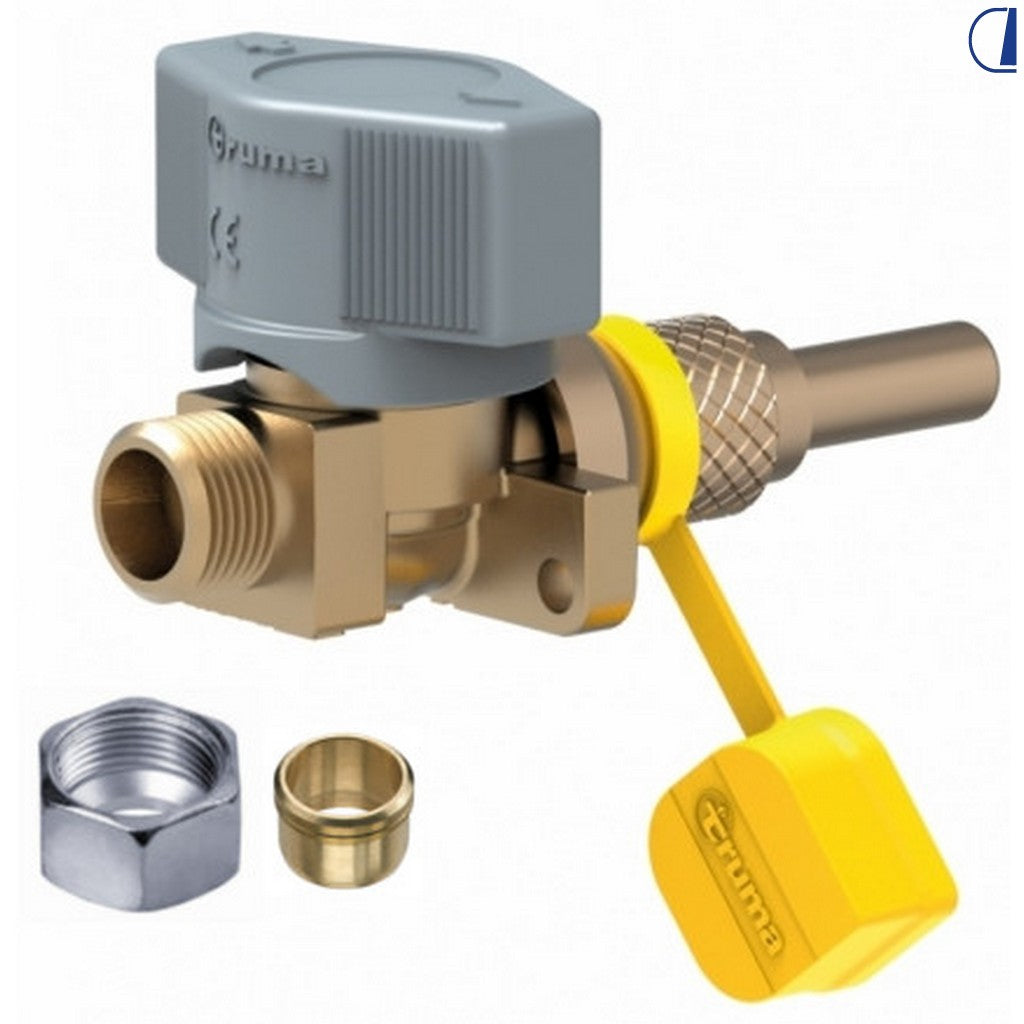 GOK Valvola gas KV8 con attacco rapido per tubo 8 mm