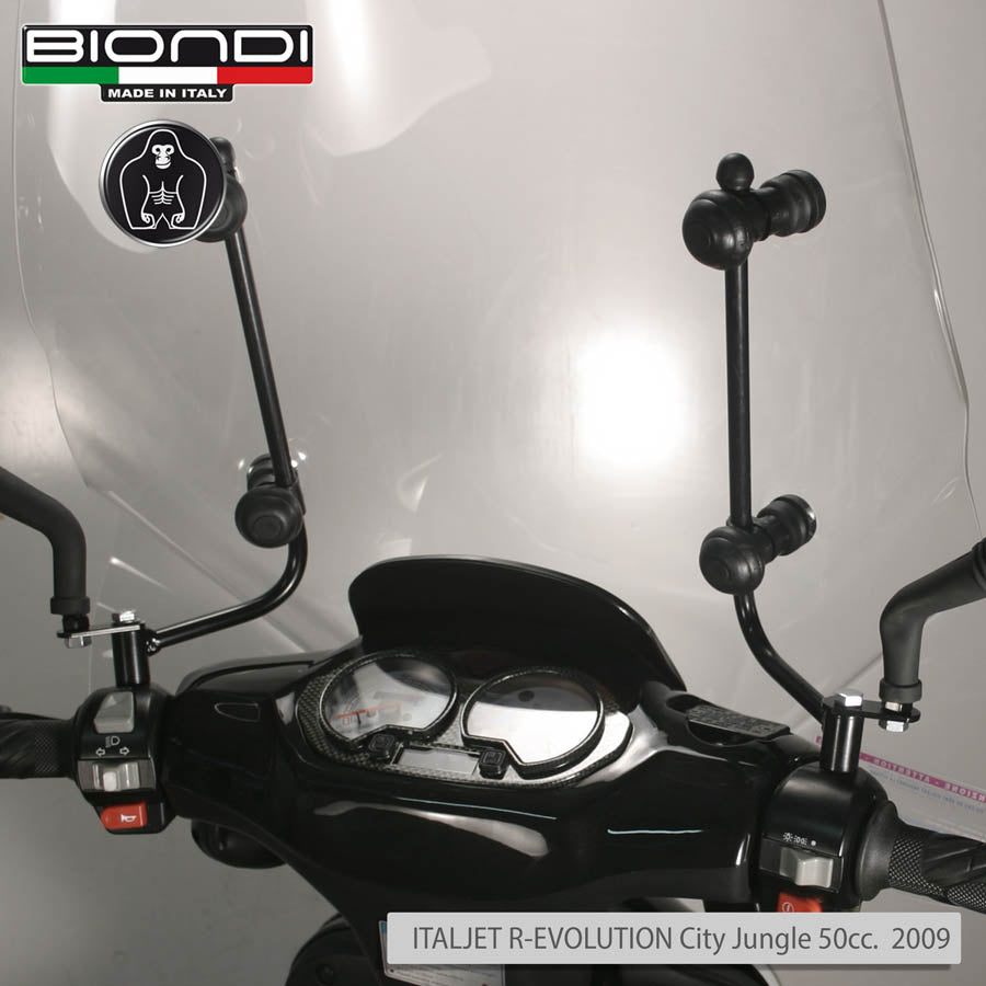 Biondi Parabrezza Pro SYM Megalo AK12 125 cc 2006 Trasparente con Attacchi
