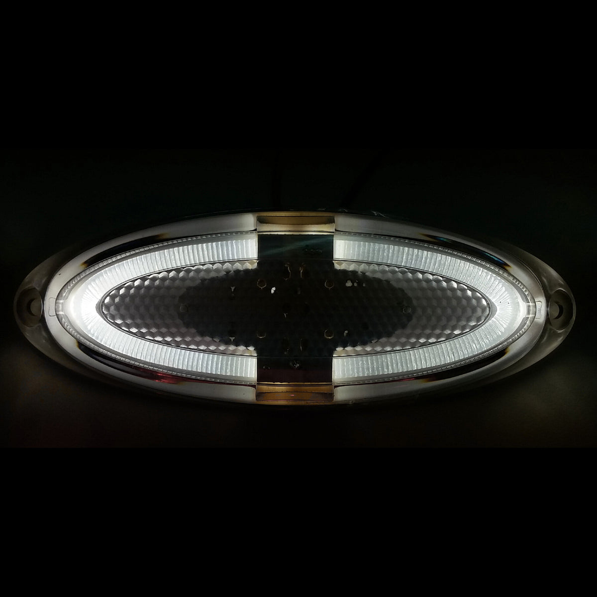 Luce di ingombro anteriore ovale bianca per camper