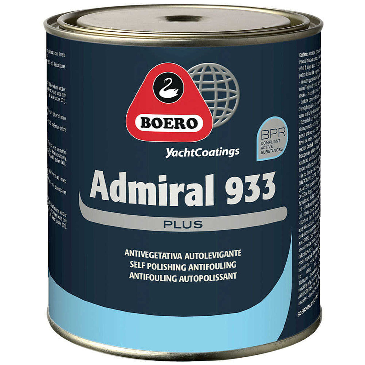 Boero Admiral 933 plus antivegetativa autolevigante a base rame 0,75 lt colore nero