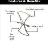 Lewmar 91cm Low Profile Folding Boat Wheel