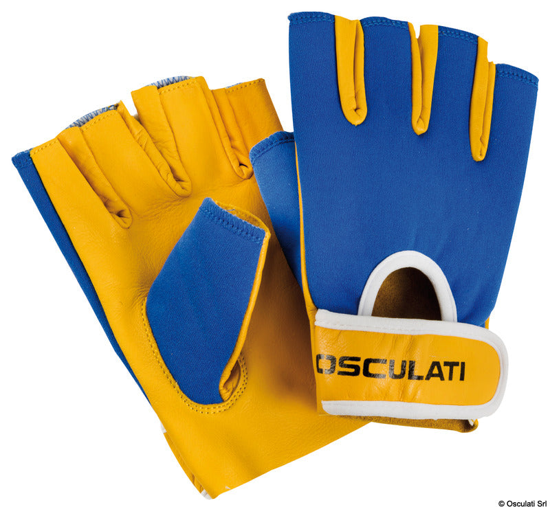 Osculati Halbfinger-Lederhandschuhe S 24.101.70S