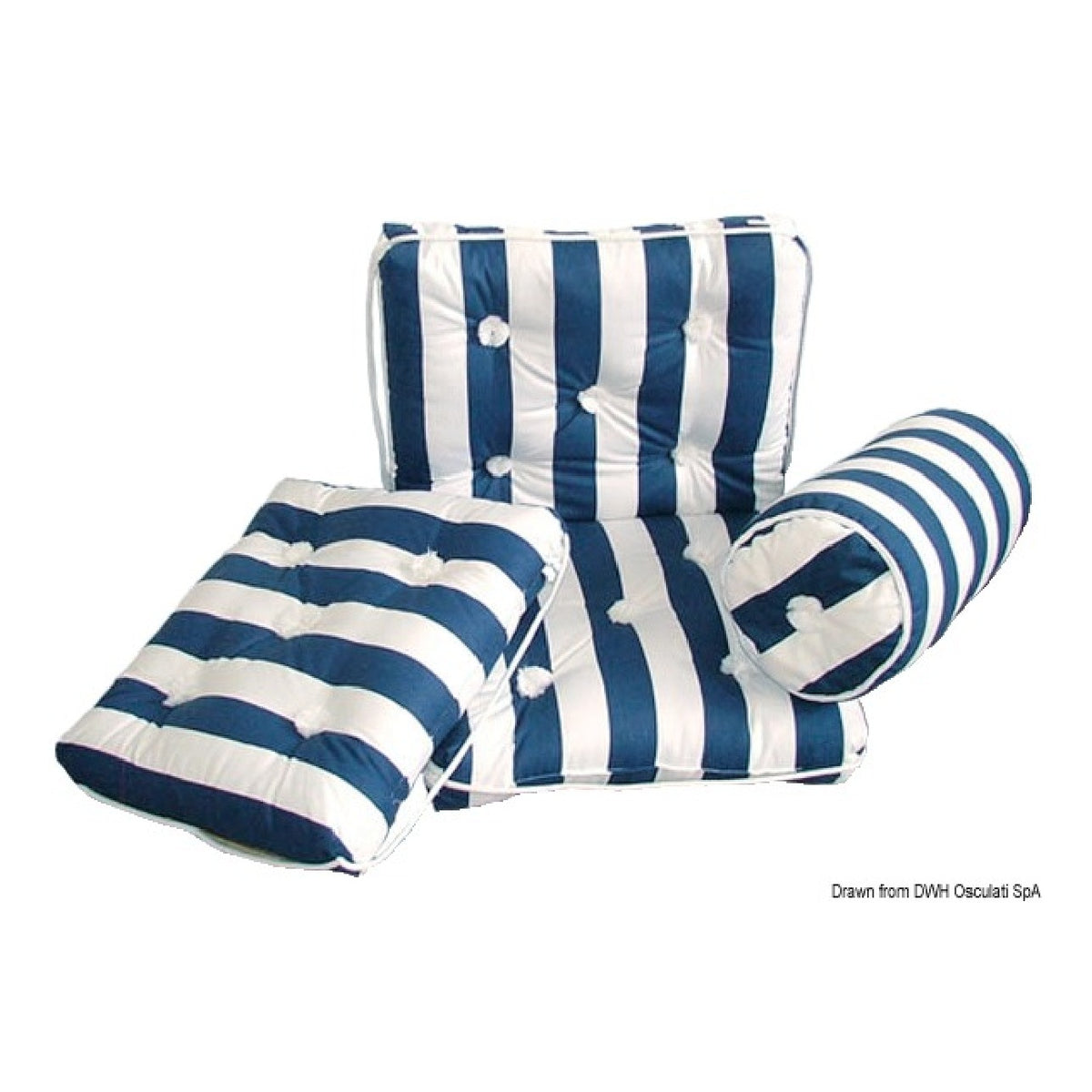 Osculati Cuscino in cotone blu e bianco 24.430.14