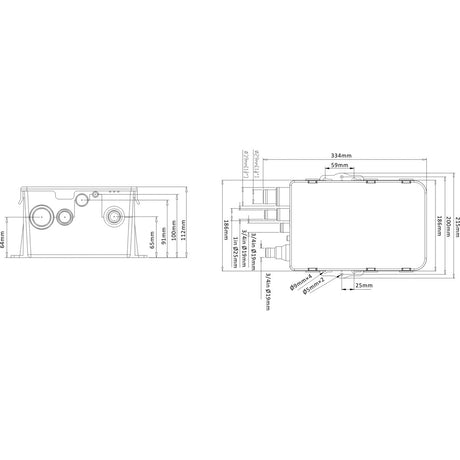 Trem Ablaufwanne für Duschköpfe, 12 Volt, Durchflussrate 750 GPH