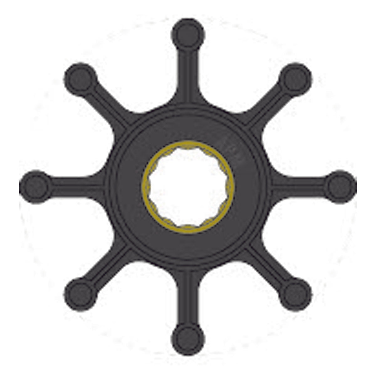 Albin Pumpenlaufrad 65 mm 06-02-024 06-02-024 Jabsco 17018-0001 mm 65D x 16D x 76H