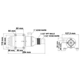 Macerador Trem para WC Volts 12 Lt./min. 45mm 355x133x110
