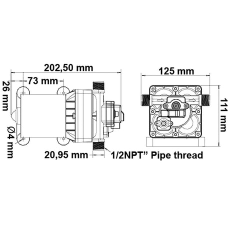 Trem Autoclave autoaspirante a 4 valvolePortata Lt./min. 11,5