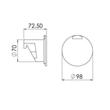 Aqua Contenitore doccia tondo Corpo-Body Ral 9003 Corpo-Body Ral 9003