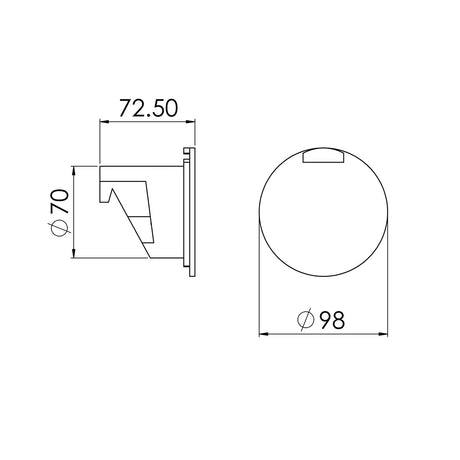 Aqua Contenitore doccia tondo Corpo-Body Ral 9003 Corpo-Body Ral 9003