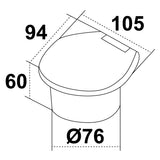 Aqua Vano doccia Aisi 316 scasso diametro mm 76 scasso diametro mm 76