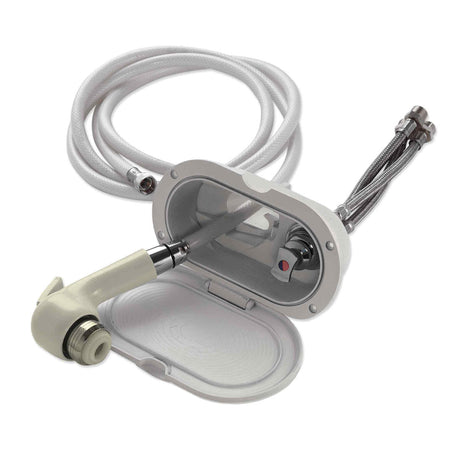 Aqua Oval Shower Box with Mixer and Push-Button Shower