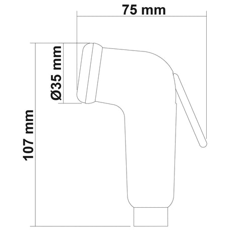 Aqua Doccetta Bianco- 9003 Bianco 9003 Attacco Fitting 1/2'' Male