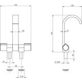 Aqua cold water tap with flat spout