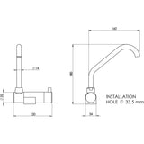 Aqua Rubinetto mixer canna alta