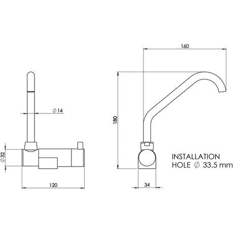 Aqua Rubinetto mixer canna alta