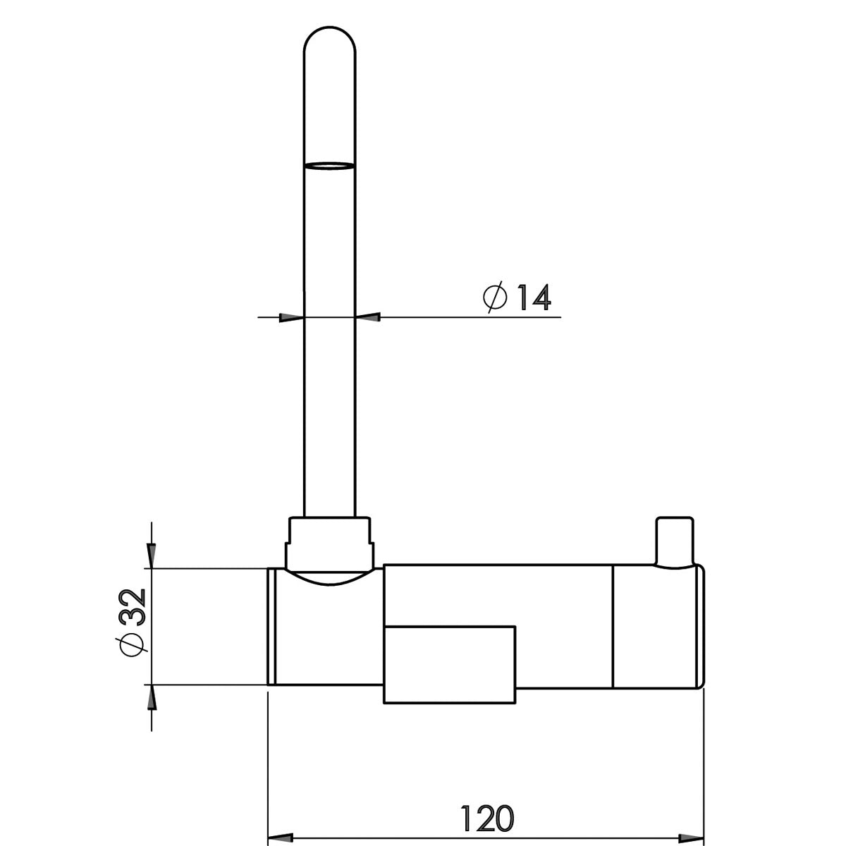 Aqua Rubinetto mixer canna bassa