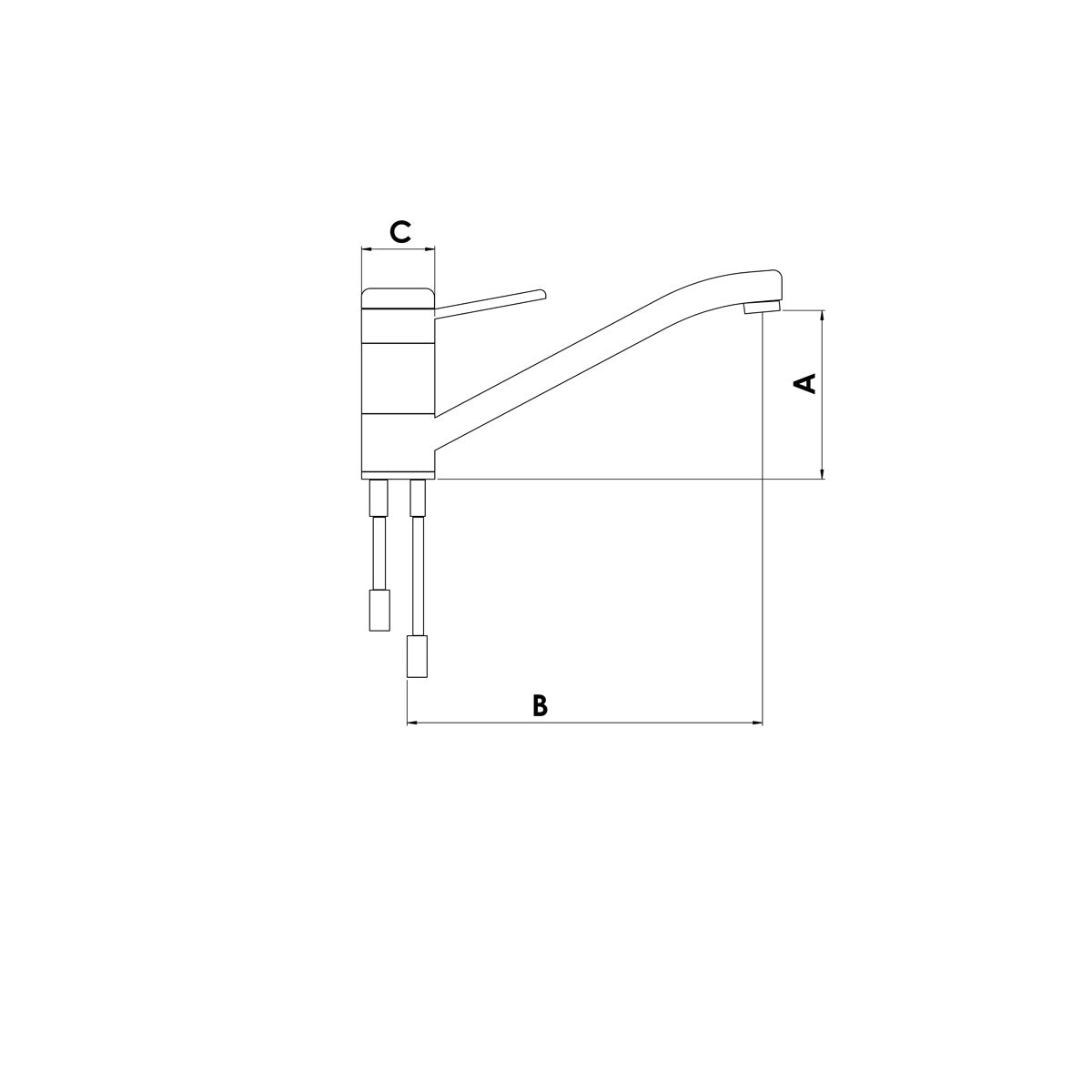 Aqua Miscelatore monocomando quadro