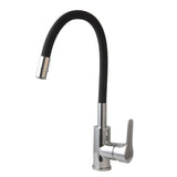 Aqua Mixer Tap with Flexible Spout for Kitchen Sink, Black