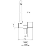 Aqua cold water tap with high spout