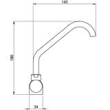 Aqua cold water tap with high spout