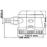 Trem Pompe di sentina automatica 1100GPH Ampere 5 Ampere 5 Uscita d. mm 29