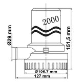 Trem Pompe di sentina automatica 2000GPH