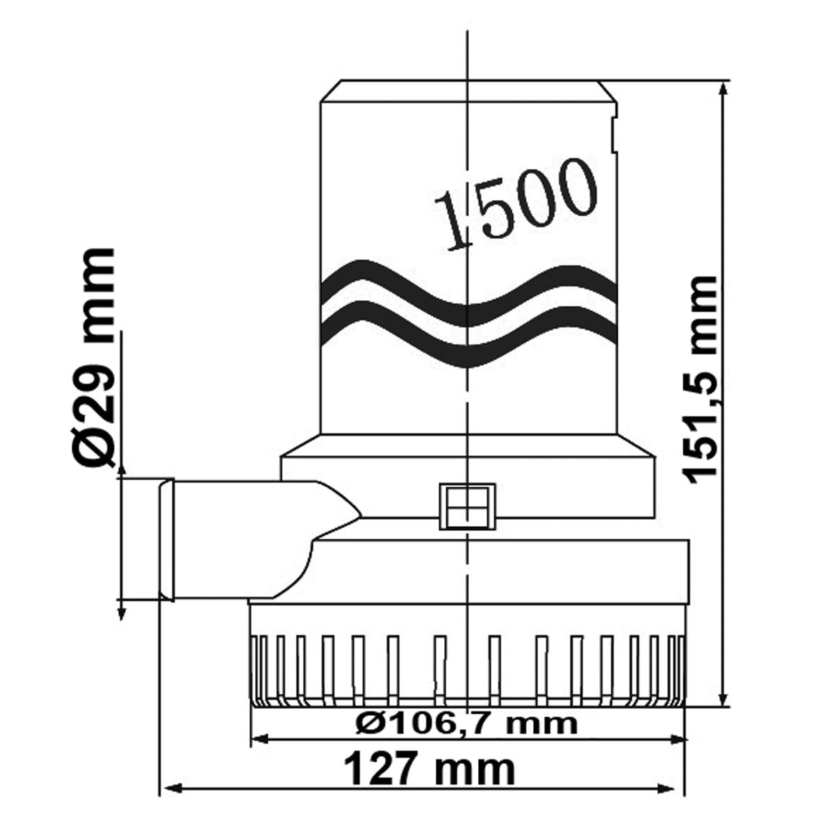 Trem Pompe di sentina automatica 1500GPH